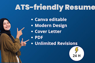 design an ats friendly resume with a cover letter