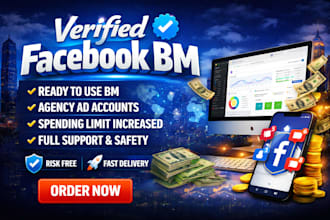 create fresh verified bm or verified facebook business manager and ads account