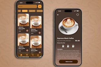 develop flawless coffee shop app, cafe ordering app, coffee ordering app