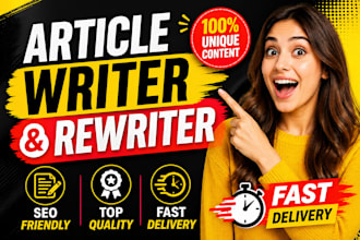 write high quality articles and rewrite content