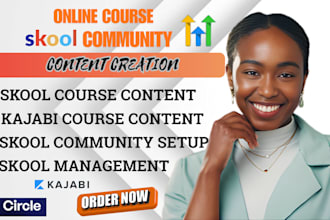 create skool online course content skool community setup circle so kajabi course