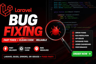 fix laravel bug, error, or issue quickly