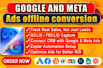 setup google ads and meta offline conversion tracking with gclid crm zapier