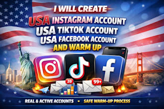 create usa instagram account usa tiktok account for you without vpn