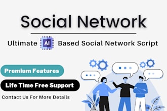 create social network full application, like facebook