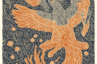 create artistic linocut illustration with fast delivery