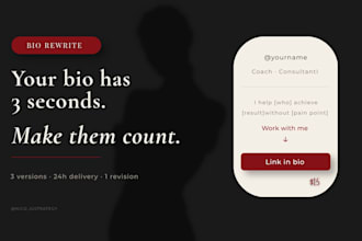 rewrite your instagram bio to get clients