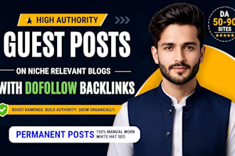 publish guest posts on niche relevant blogs with dofollow backlinks