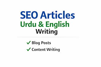 seo articles blog posts urdu english writing