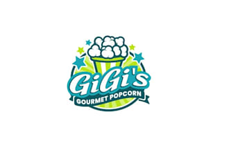 design gourmet popcorn logo