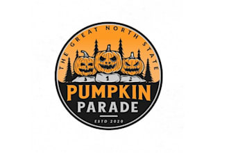 design great north state pumpkin parade logo