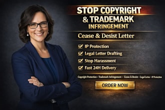 draft copyright cease and desist letter dmca takedown notice legal demand fast