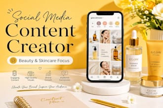 be your  social media content creator for skincare, peptide beauty focused brand
