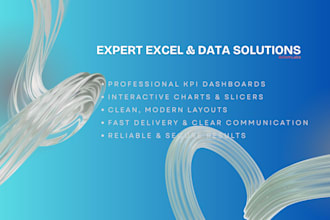 build professional excel dashboards, reports, and data visualisation