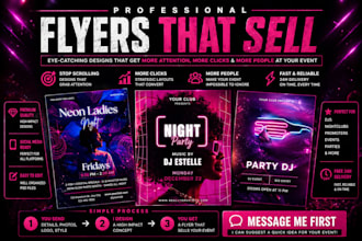 design dj party flyer for nightclub events