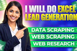 do b2b lead generation, data entry, and web research