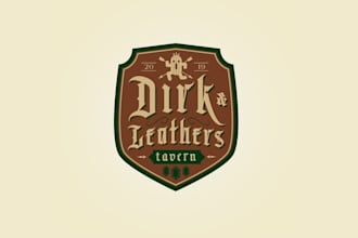 design hunting medieval bar logo