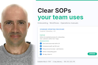 write clear professional sops and process documentation for your business