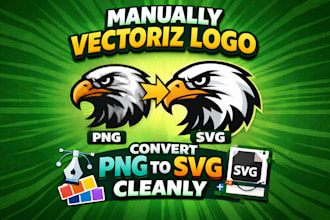 manually vectorize logo and convert png to svg cleanly