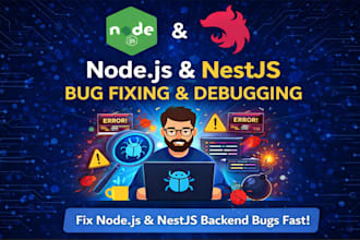 fix node js nestjs backend bugs debug api and boost performance
