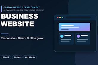 build a responsive custom business website with react and node