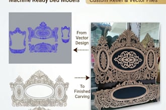 design 3d cnc door panels and wall reliefs in stl, rlf, and aspire