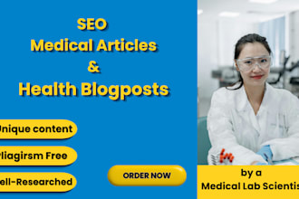 write medical articles and SEO health blog posts