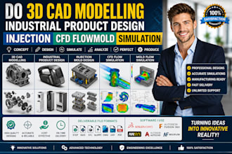 do 3d cad modelling industrial product design injection cfd flow mold simulation