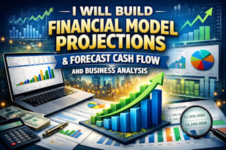 build financial model, projections, forecast, cash flow and business analysis