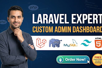 build custom laravel website or admin dashboard