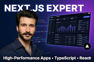 build a high performance nextjs web app with typescript, react and tailwind