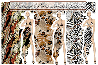 create seamless animal print pattern for textile, wallpaper