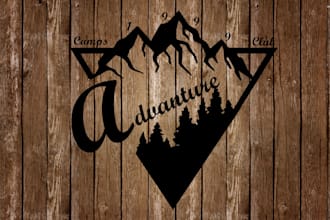 design rustic outdoor advanture logo