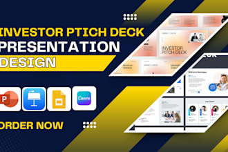 design investor pitch deck powerpoint presentation, film pitch deck in 12hours