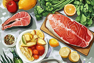 amazing food illustration roy lichtenstein style