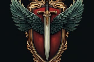 custom dnd, fantasy, sci fi, rpg logo