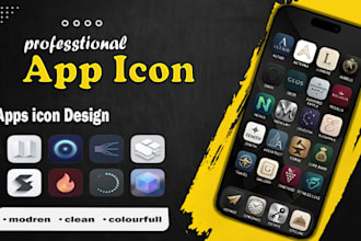 design modern and professional app icon for your mobile app