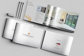 design real estate commercial property catalog, project portfolio brochure