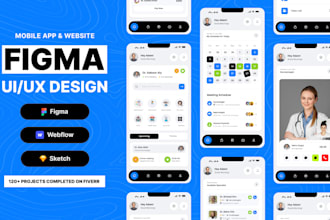 do modern UI UX design for web, app, dashboard in figma