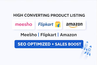 create high converting product listing for meesho flipkart amazon