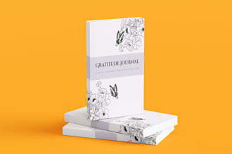 create a high end  gratitude journal and self care planner