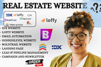setup real estate CRM lofty idx website ghl boldtrail lofty follow up boss CRM