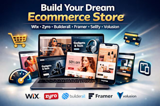 build wix zyro builderall framer sellfy volusion ecommerce website store