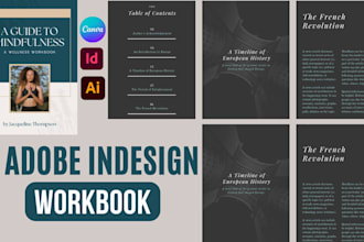 do educational workbook interior, adobe indesign, layout design
