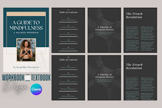 do educational workbook interior, educational textbook design, layout design