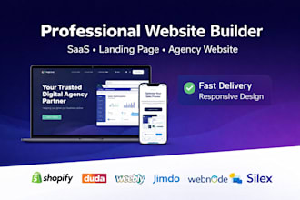 design shopify webnode jimdo duda weebly silex saas landing page agency website