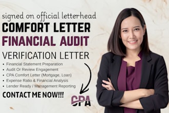 do CPA verification letters, financial statements verification letter, notary