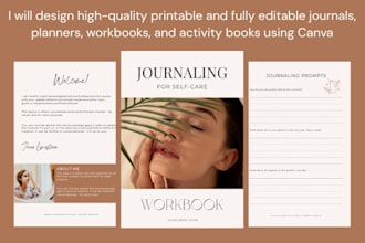 design canva templates, planners, journal, and notebooks