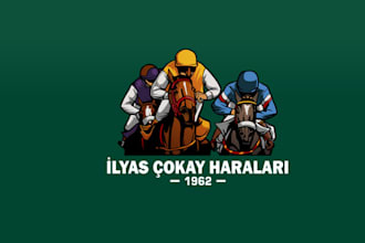 design amazing race horse farm logo