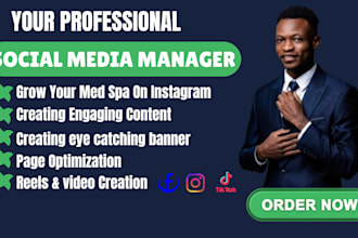 manage social media for medical spa, beauty  and skincare brands